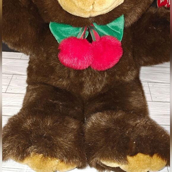 JC Penney Collection Dark Brown 24” Holiday Teddy Bear Stuffed Vintage Toy - Picture 4 of 8
